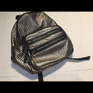 MMS Design Studio vegan leather metallic backpack